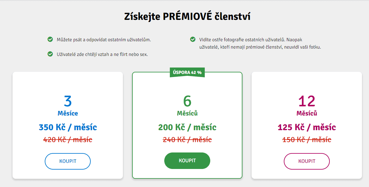 Prémiové členství seznamka Elite date
