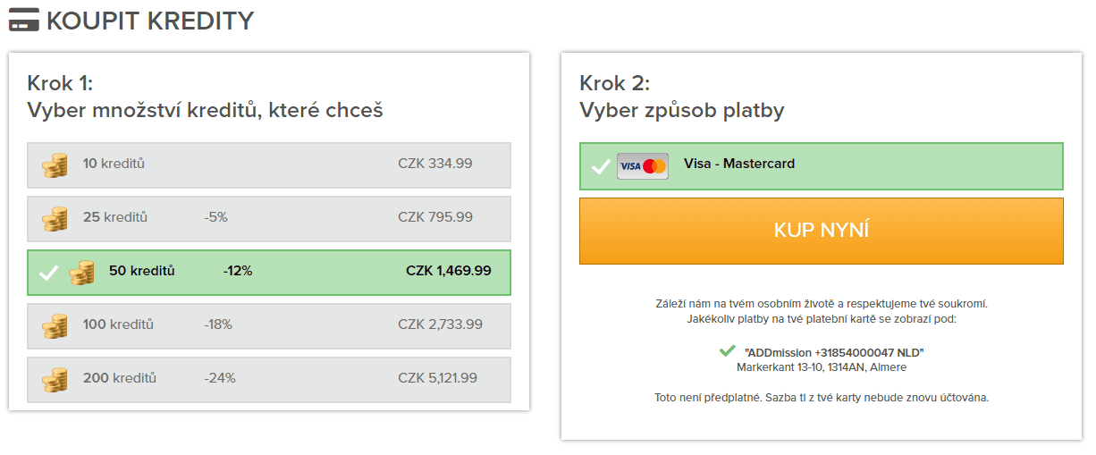 Flirt seznamka Místní flirt nákup kreditů