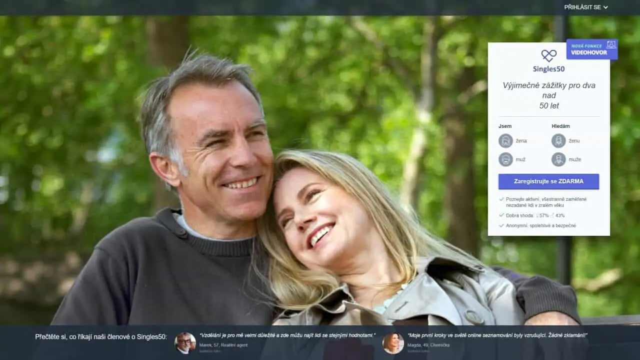 Seznamka pro seniory singles 50