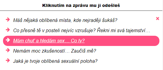 Sex seznamka odesílání zpráv